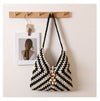 Grandmother Grid Straw Bag