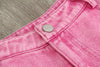 Hollow Out Barbie Pink Denim Pants