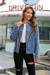 Cocoa Yacht Club Rivets Tassel Short Denim Jacket