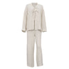 Cotton Champray & Lace up Cardigan Top Loose & Pants
