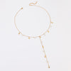 Tassel Pearl Y Word Chain Necklace