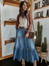 Cocoa Yacht Club A Line Layered Cake Denim Skirt