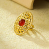 Exquisite Oval Natural Stone Ring