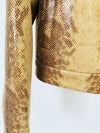 Snakeskin Leather Jacket & Flared Pants