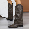Retro Rivet High Top Western Cowboy Boot
