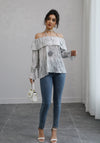 Off Shoulder Ruffled Loose Top
