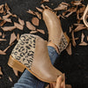 Western Pointed Toe Chunky Heel Martin Boots