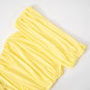 Canary Yellow Off Neck Mesh Stitch Pleated Dress