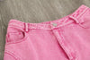 Hollow Out Barbie Pink Denim Pants