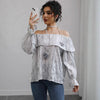 Off Shoulder Ruffled Loose Top