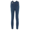 Metal Cannon Beads Raw Cut Ankle Length Jeans