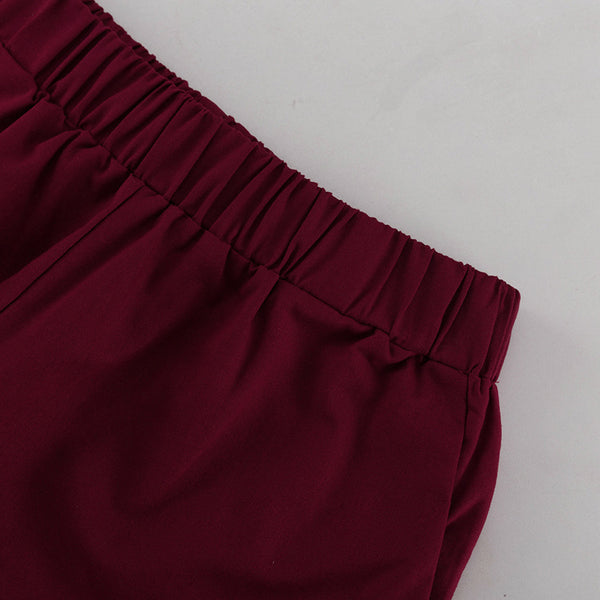 Casual Maroon Loose Top & Pants