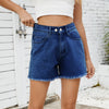 Washed Denim Shorts