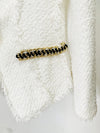 Chain Beaded Tassel Edge Tweed Jacket