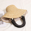 Wooden Portable Hat Straw Bag