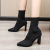 Stretch Mid Calf Short Boots