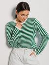 Contrast Color Knit Striped Sweater