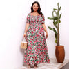 Floral Off Shoulder Waist Slimming Dress