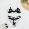 Tribal Split Three Piece Swimsuit & Chiffon Dress