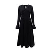 Solid Cutout Cinched A line Dress