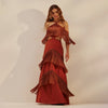 Strapless Bandage Tassel Maxi Dress