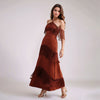 Strapless Bandage Tassel Maxi Dress