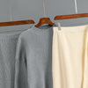 Side Slit Tortoise Button Sweater & Skirt