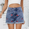 Cherry Denim Shorts