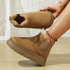 Brushed Lining Platform Snow Boots