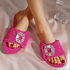 Rhinestone Buckle Sandals