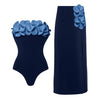 Contrast Floral One Piece Swimsuit