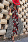 Casual Mosaiaic Loose Big Hem Dress