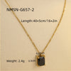 Light Luxury Square Zircon Embellished Titanium Steel Clavicle Chain