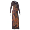 Deep V Plunge Hollow Out Cutout Dress