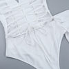 Ribbon Backless Lace Up Slim Dress