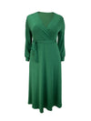 Cross Collar Waist-Slimming Maxi Dress