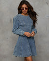 Cocoa Yacht Club Casual Patchwork Denim Dress