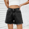 Washed Denim Shorts