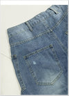 Retro Tattered Baggy Straight Denim Pants