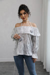 Off Shoulder Ruffled Loose Top