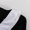 French Black & White Contrast Color Doll Collar Short Dress