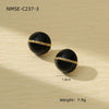 Orange Circle & Chain Stud Earrings