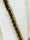 Chain Beaded Tassel Edge Tweed Jacket