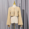 Diamond Inlaid High Waist Slimming Wide Leg Pants