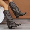 Retro Rivet High Top Western Cowboy Boot
