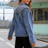 Cocoa Yacht Club Rivets Tassel Short Denim Jacket