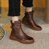 Retro Flat Bottom Ankle Boots