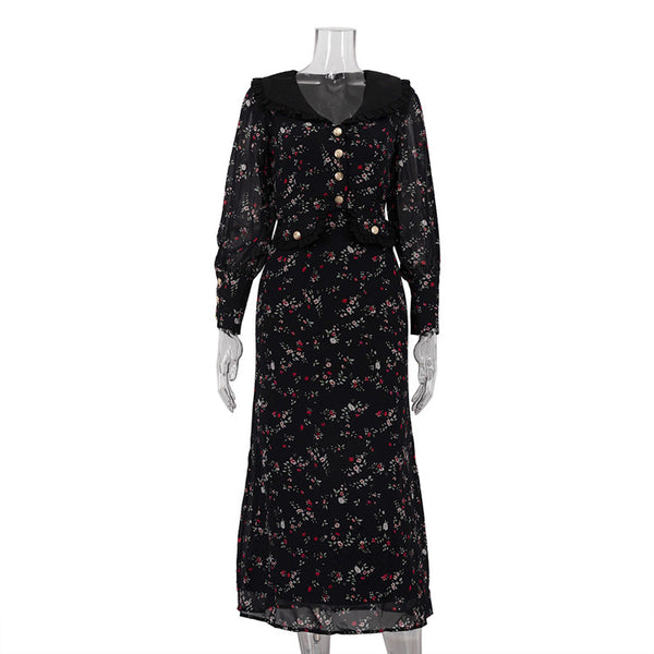 Ruffled Retro French Dress