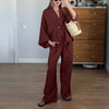Casual Maroon Loose Top & Pants