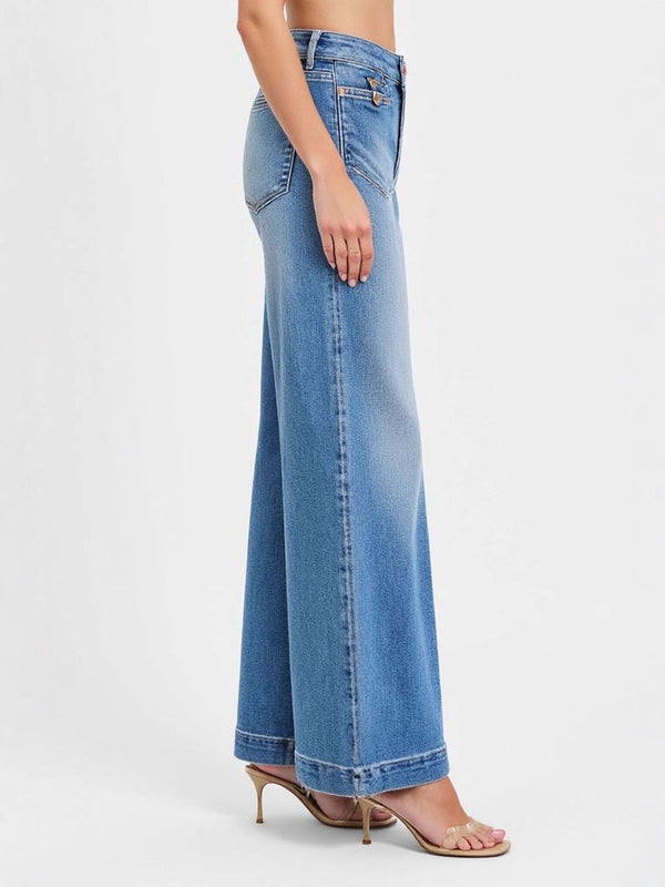 Wide Leg Denim Jeans